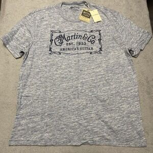 Lucky Brand Martin & Co Guitar T Shirt Mens XL Graphic Limited NEW